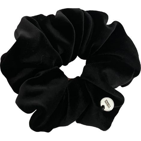 Velvet Scrunchies, Large Luxury Hair Ties, Ponytail Holder, Hair Accessories for Girls Women (Black) (1/5)