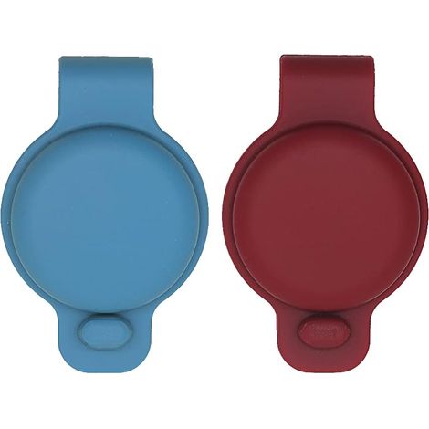 2 housses de protection en silicone anti-perte pour chien et chat (vin rouge/bleu denim)