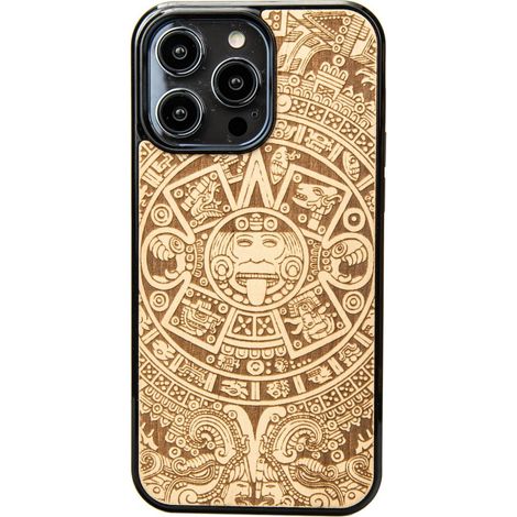 Bewood Holzhülle für iPhone 14 Pro Max AZTEC CALENDAR ANIEGRE (1/5)