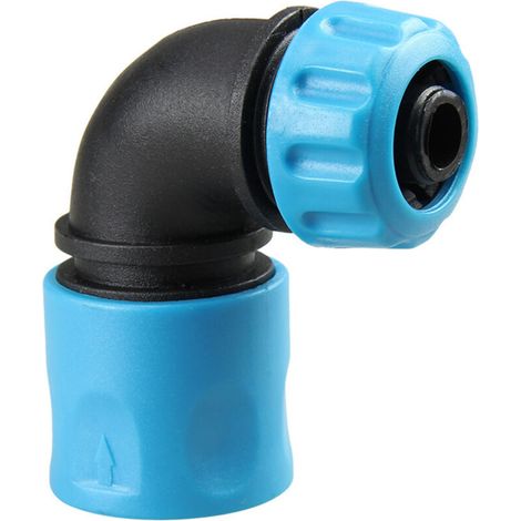 2 pièces ABS 12,5 mm (1/2 pouce) raccord rapide coudé à 90 ° bouton raccord rapide pour tuyau de lavage de voiture pour l'irrigation du jardin
