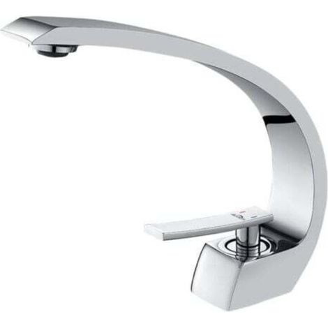 Designer-Wasserfall-Waschtischarmatur, verchromte Messing-Mischbatterie, WC-Armatur, kreative Armatur