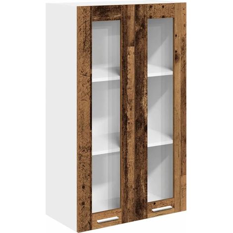Armadio pensile moderno grande spazio di archiviazione 60 x 31 x 100 cm in legno ingegnerizzato antico 020053431