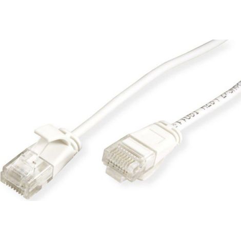 Cable Patch UTP Cat 6A - RJ45 Double Extremité - Réseau Local Datacenter - 0,15 M - Blanc (1/2)