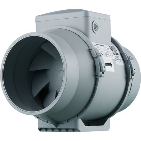 Vents – Ventilateur de gaine 160 mm – Débit d'air 565 m³/h – Moteur à 2 vitesses – Pour extraction d'air en espaces humides