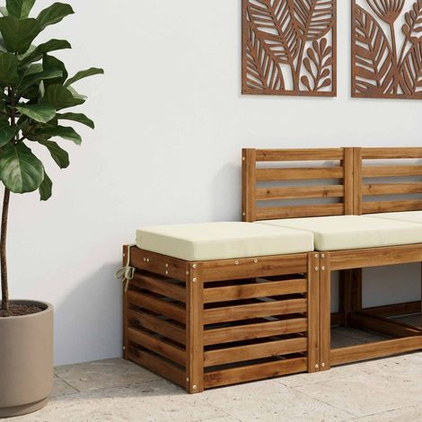 vidaXL Cojín de asiento de 1 pieza SOEST 100% Poliéster Crema (1/5)