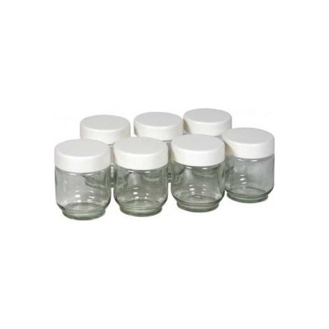 Lot de 9 pots en verre avec couvercle pour Yaourtière LAGRANGE 430301