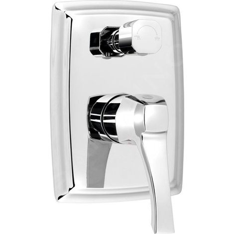 Sapho Dreamart - Mitigeur de douche encastré avec inverseur et corps d’encastrement, chrome DA042 (1/4)