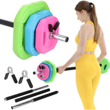 BILANCIERE IN BITUME CON PESI, SET DI BILANCIERI PIEGHEVOLI PER ALLENAMENTO 2,5-24 kg