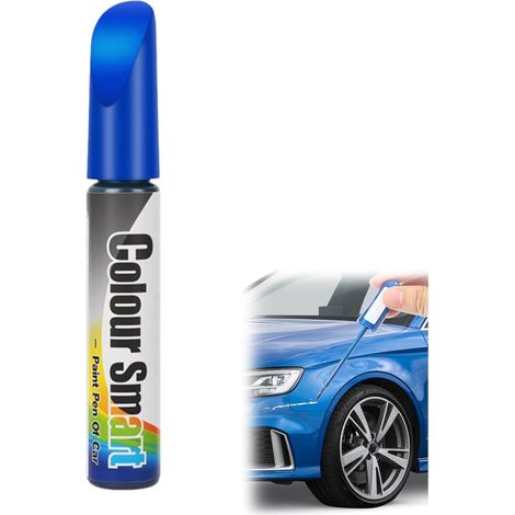 Stylos Anti Rayure Voiture, Stylo Retouche Peinture Carrosserie, Stylo Retouche Voiture, Stylos Réparation des Rayures Auto De Peinture, Anti Rayure pour Carrosserie Moto Auto Vélo (Bleu) (1/5)