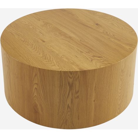 Tavolino rotondo effetto legno