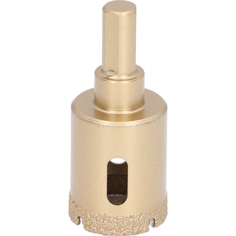 Foret diamanté brasé pour carottage, scie cloche, fraise creuse pour verre, carrelage, granit, marbre, porcelaine, 28 mm