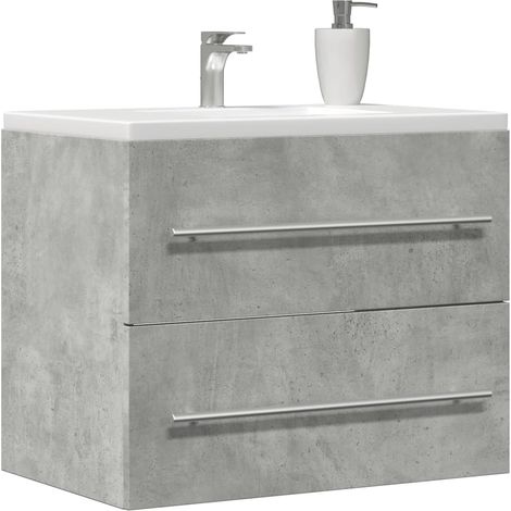 Waschbeckenunterschrank Betongrau 60x38,5x48 cm Holzwerkstoff