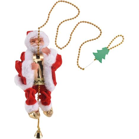 Décorations de Noël Père Noël Automatique Escalade Corde Intérieur Fenêtre Mur Cadeau