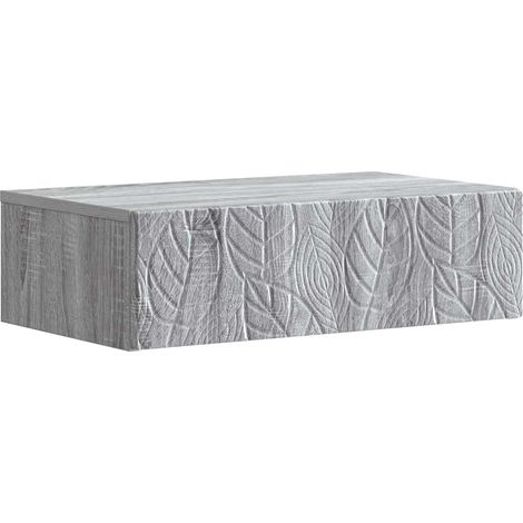 Wall-Mounted Side Table Grey Sonoma 87.5 x 34.5 x 17 cm vidaXL