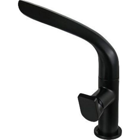 Robinet de lavabo de salle de bain, mitigeur en laiton doré, poignée unique, chaud et froid(Court)Noir (1/3)