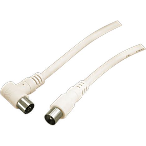 Raccordement de l'antenne TV coudée 2,5 m blanc Electro Dh 37.004/2.5/B/AC 8430552138494