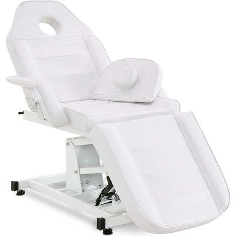Barberpub Elektrische Tattoo Liege Massageliege, Kosmetikliege Set, Therapieliege Schönheitsausrüstung klappbar & höhenverstellbar, 0100 (Weiß)