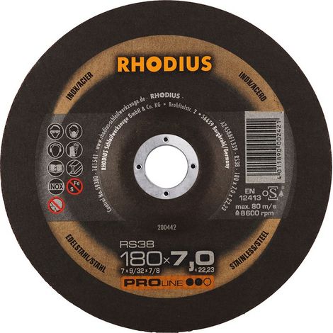 Disk Coppettazione Rs38 180 X 7,0 Millimetri In Acciaio Rodio (A 10)
