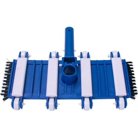 1 tête d'aspirateur de piscine avec roues, tête robuste de 14 pouces, tête d'aspirateur de piscine flexible avec pivot (poteau non inclus)