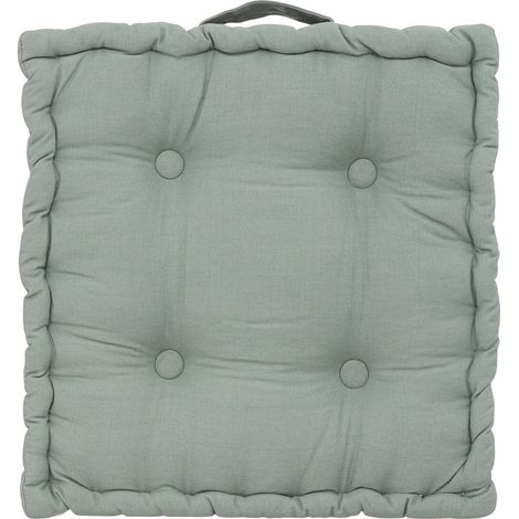 Coussin de sol 40 x 40 cm Horizon uni celadon