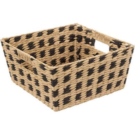 Panier de Rangement "Terre Inconnue" 31x31cm Beige (1/3)