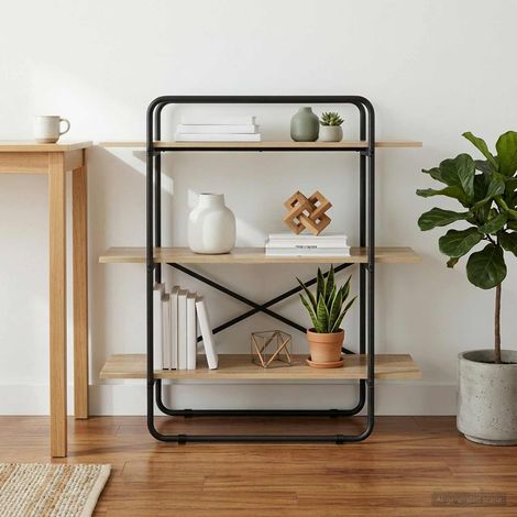 vidaXL Étagère 3 niveaux 100 x 35 x 105 cm PB Chêne Sonoma (1/5)