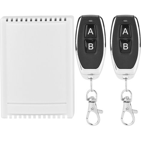 Lot de 2 relais 433MHz 2CH, interrupteur sans fil avec émetteur et récepteur, télécommande pour automatismes (1/5)