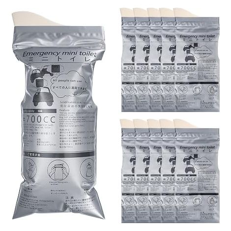 10 Pcs Urine Bags, 700ML Portable Urinal, Vomit Bags, Car Toilet, Pee Bags for Men, Women, Children, Camping (1/5)