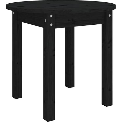Maison Exclusive - Tavolino da Salotto Nero Ø 45x40 cm in Legno Massello di Pino
