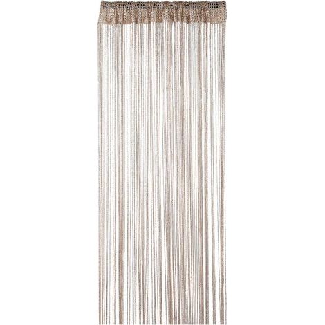 90cm x 200cm ChampagneCorde Rideaux Paillette Frange Panneau Fly Écran Pièce Diviseur Gland Rideau pour Portes, Porte,Windows,Maison Décoration, Événement Décoration