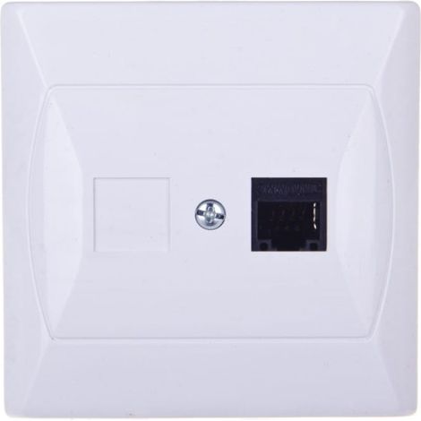 Akcent Einzel-Computerbuchse RJ45 Kat. 5e MMC weiß GPK-1A/K/00