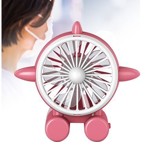 Ventilador de escritorio USB silencioso, pequeño pero potente, mini ventilador portátil rosa
