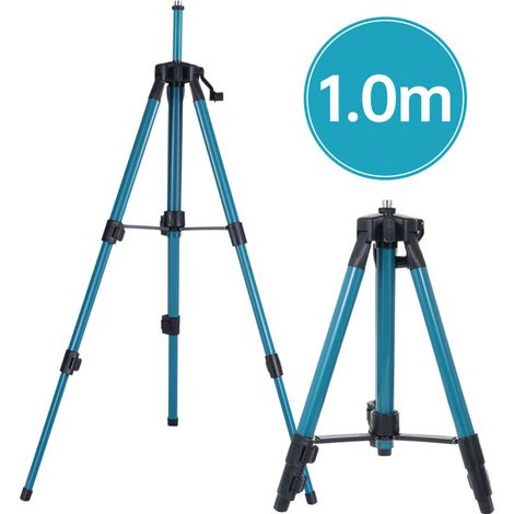 Jeffergarden Trépied de 1 mètre avec barre d'extension réglable en hauteur (3 niveaux laser, interface 5/8") - Adaptateur 5/8" vers 1/4" inclus (1/5)