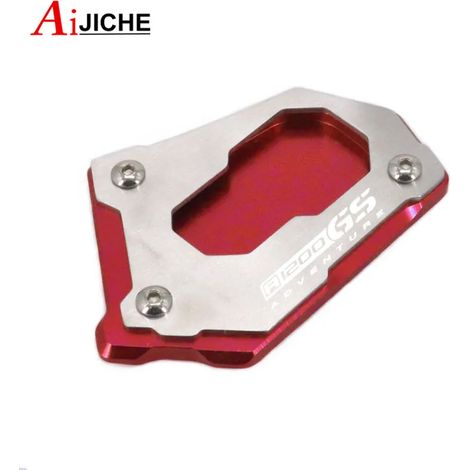 (Rouge - R1200GS ADV) Béquille latérale CNC pour moto, extension de béquille latérale, support de pied élargi, compatible avec BMW R 1200 GS LC, R1200GS et R 1200GS ADV Adventure maxpower (1/4)