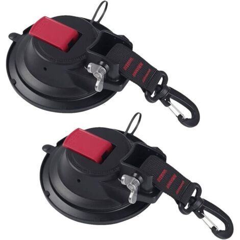 Lot de 2 ventouses solides ancre d'arrimage multifonctions ventouse puissante robuste avec crochet de fixation rotatif à 360 ° (1/5)