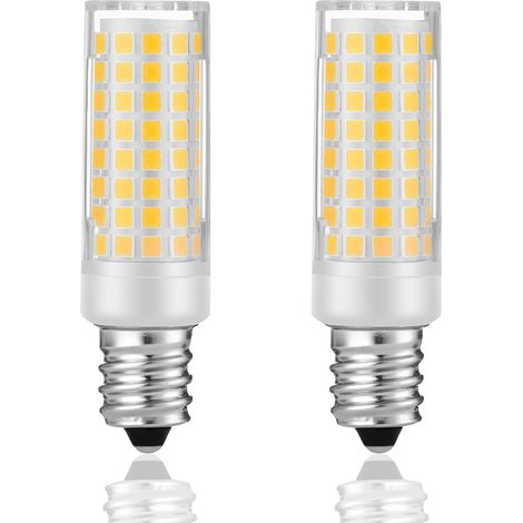 XEPHO Ampoule LED E12 5W AC220-240V 3000K blanc chaud, équivalent 50W halogène, pour hotte aspirante, machine à coudre, applique, plafonnier, lot de 2 (1/5)