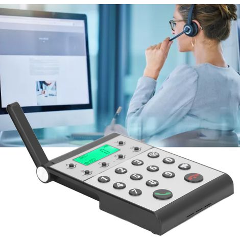 Unité principale, téléavertisseur sans fil mains libres duplex intégral, communicateur sans fil, téléavertisseur réseau noir (1/5)
