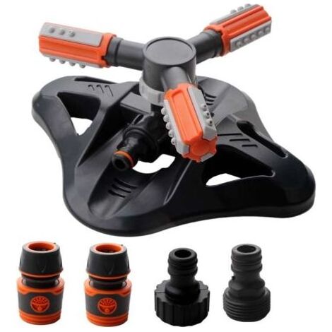 Pair Arroseur de Jardin Arroseur Automatique 360° avec 4 Accessoires Arrosage (1/4)