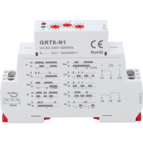 Relais temporisé réglable minuterie contrôle interrupteur AC 230V avec voyant LED (1/5)