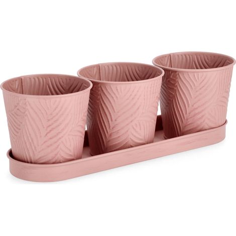 Set3 vaso benji in metallo galvanizzato vassoio 33 x 11 x h 10,6 cm -Blu (1/4)