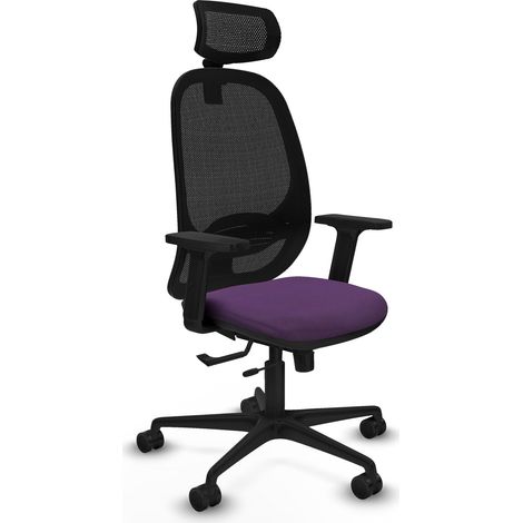Chaise de bureau piqueras y crespo Cilanco noir mousse épaisse (1/2)
