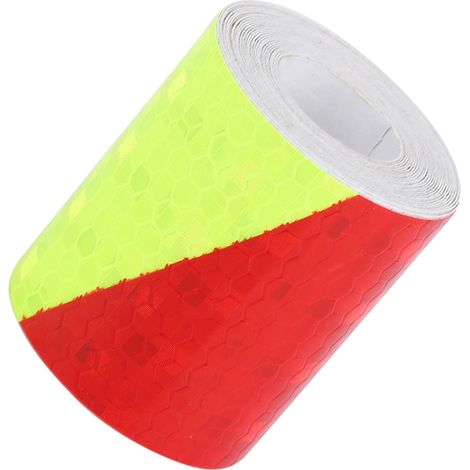 5cm x 3m Bande Adhésive Réfléchissante de Sécurité Autocollant pour Voiture Fluorescente Rouge (1/5)