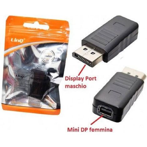 Trade Shop - KONVERTIER VON DISPLAYPORT MINI DISPLAYPORT FEMMINA DP-2209 -
