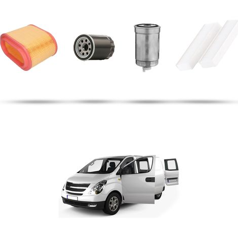 Kit tagliando 4 filtri compatibile con Hyundai H1 Starex 2.5 CRD 103kw dal 2003 (1/5)