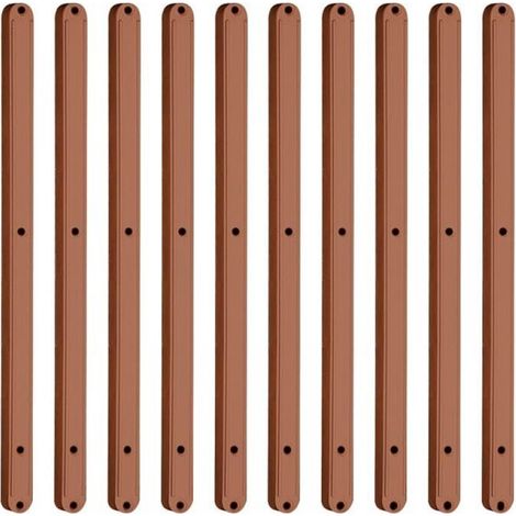 Paquete de 5 pares de guías de plástico para cajones - 298 mm - Marrón