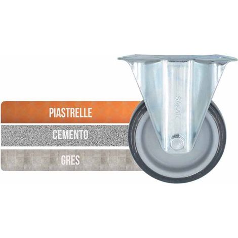 Ruota Gomma Termoplastica Fissa Mm.100 (1/2)