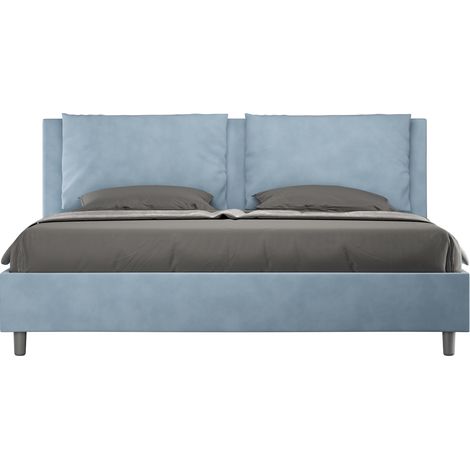 Letto Matrimoniale Large 180x200 cm Senza Rete Antea Azzurro (1/5)