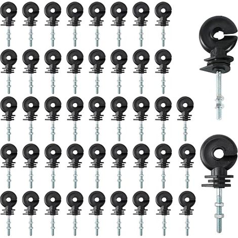 45 isolateurs pour clôture électrique et piquets, 90 x 6 mm (1/5)