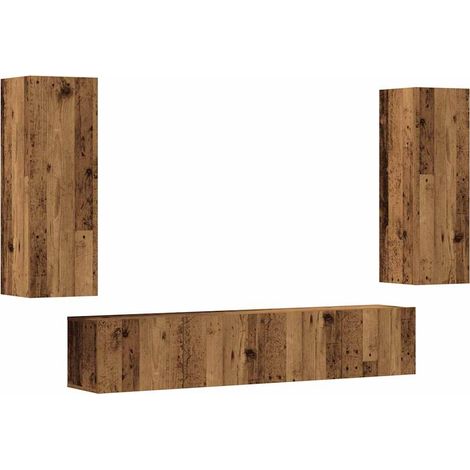 Maison Exclusive - Meubles TV muraux 4 pcs vieux bois bois d'ingénierie