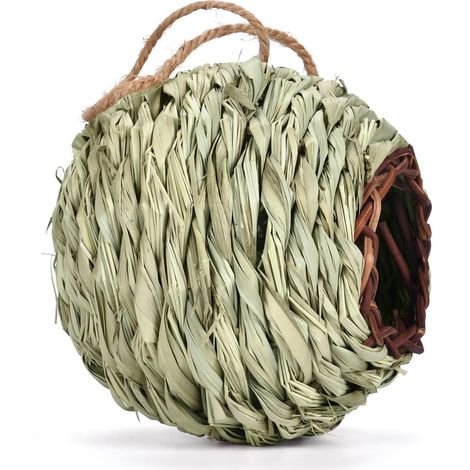 Bird House - Handwoven Grass Nest - Spherical Outdoor Bird Shelter with 4.5 cm Entrance - Garden Balcony Porch Decoration - 1 Piece (1/5)